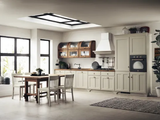Cucina lineare Shabby Chic Favilla 09 di Scavolini