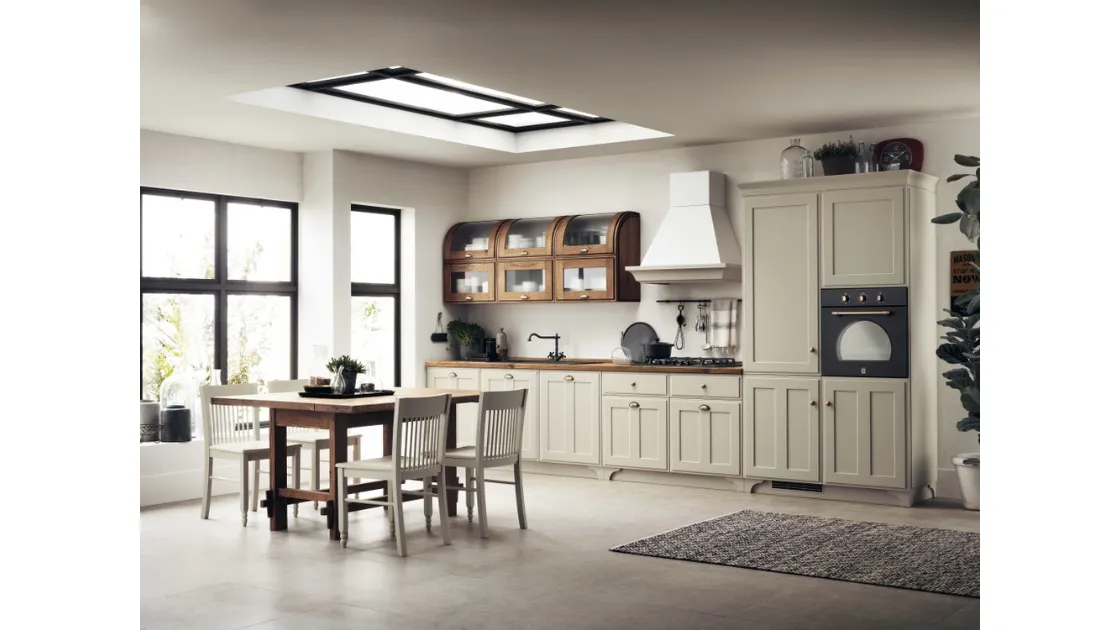 Cucina lineare Shabby Chic Favilla 09 di Scavolini