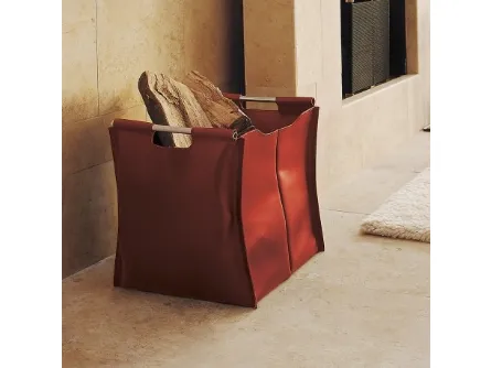 Portalegna con manico in cuoio eco Make di Adriani e Rossi