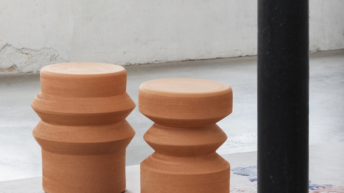 Tavolini in terracotta Mila e Milo di Miniforms