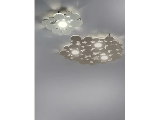 Lampada Bolle di Cattaneo composta da tante bolle in metallo