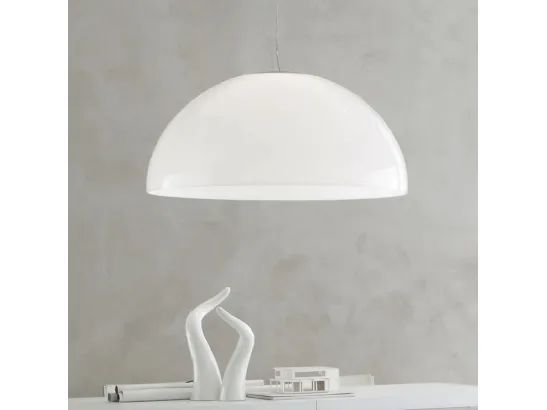 Lampada a sospensione Moon in metacrilato Bianco di Adriani e Rossi