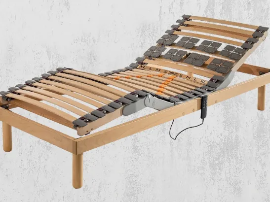 Rete Letto anatomica in legno Elba Deluxe con Motore Compatto di Ideare