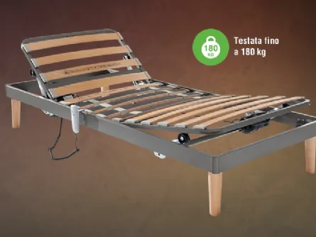 Rete Letto ortopedica in metallo Energica con Motore Testa e Piedi di Ideare