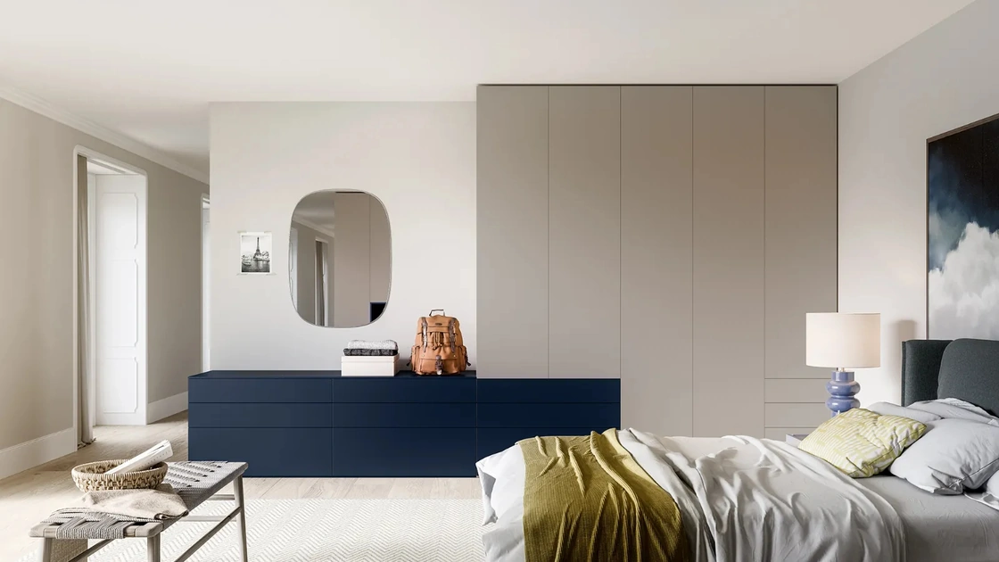 Armadio con ante battenti Plana Push di Dielle Modus