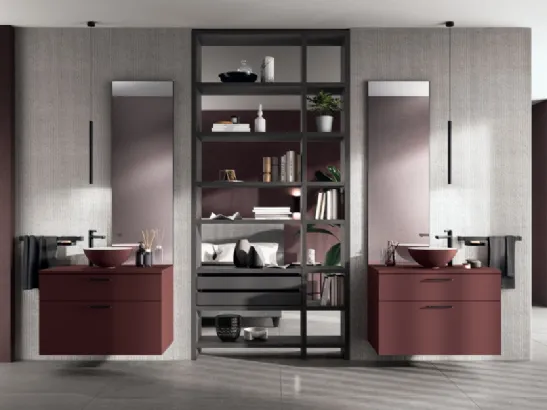 Mobile da Bagno Aquo Balance Rosso Jaipur di Scavolini Bathrooms