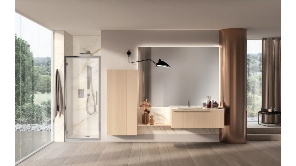 Mobile da Bagno Aquo Laccato Opaco Cipria di Scavolini Bathrooms