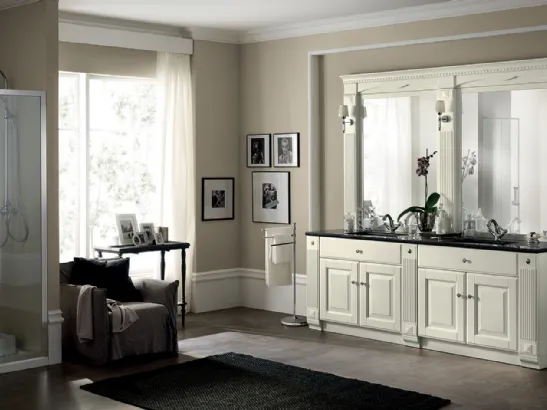 Mobile da Bagno Baltimora in Frassino Bianco Assoluto di Scavolini Bathrooms