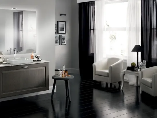 Mobile da Bagno Baltimora in Frassino Londra con Top in Gres Arabescato di Scavolini Bathrooms