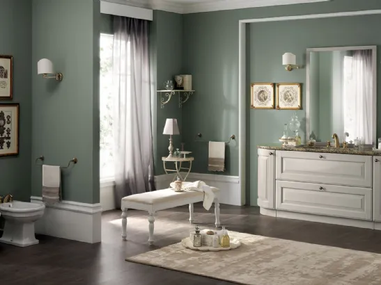Mobile da Bagno Baltimora in laccato opaco Grigio Chiaro di Scavolini Bathrooms
