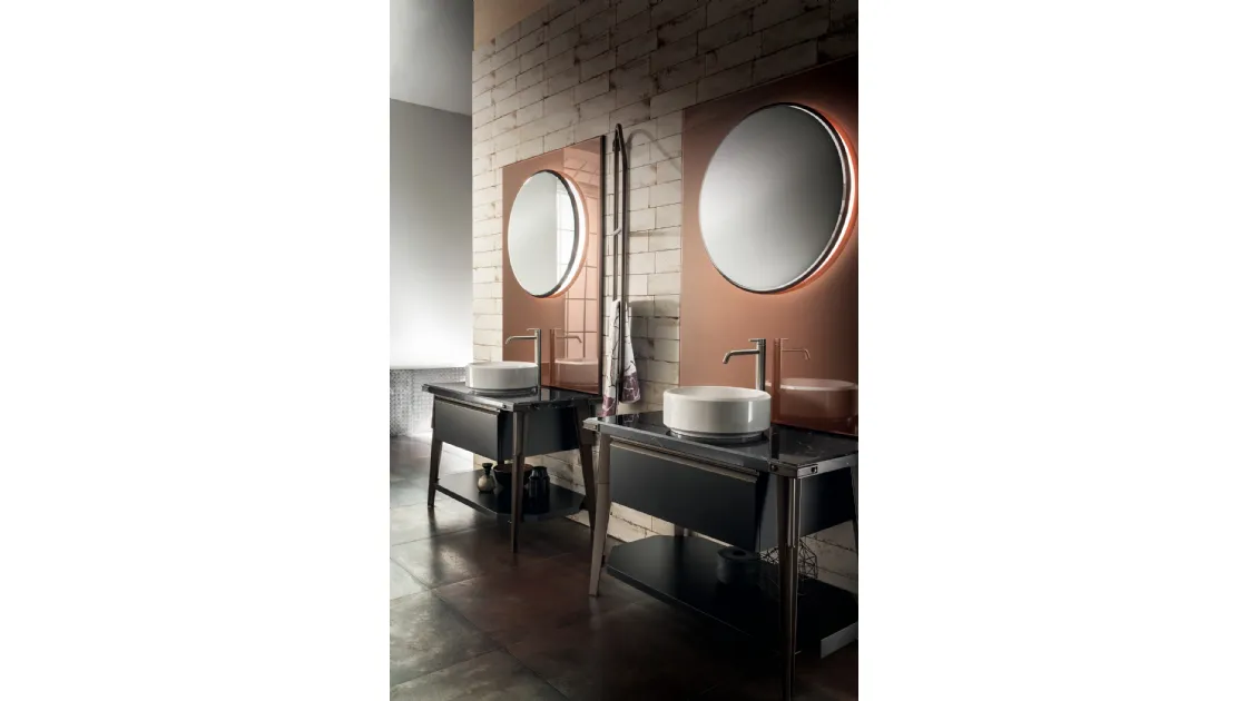 Mobile da Bagno Diesel Laccato Opaco Nero Ardesia di Scavolini Bathrooms