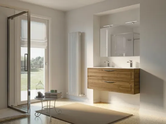 Mobile da Bagno sospeso in laminato effetto legno Dressy 10 di Ideagroup