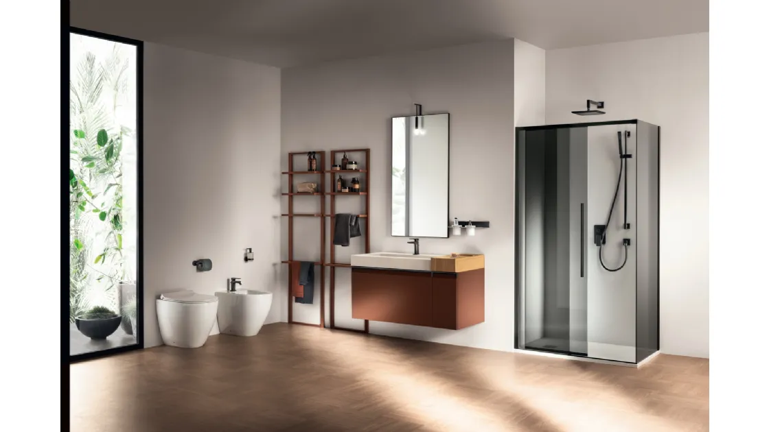 Mobile da Bagno Formalia Laccato Opaco Ruggine di Scavolini Bathrooms