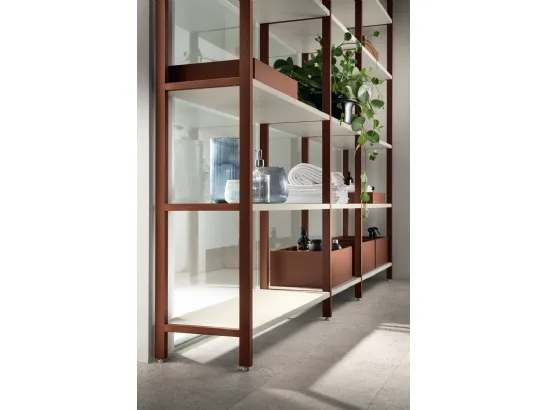 Mobile da Bagno Formalia Sistema Parete Status Ruggine  di Scavolini Bathrooms