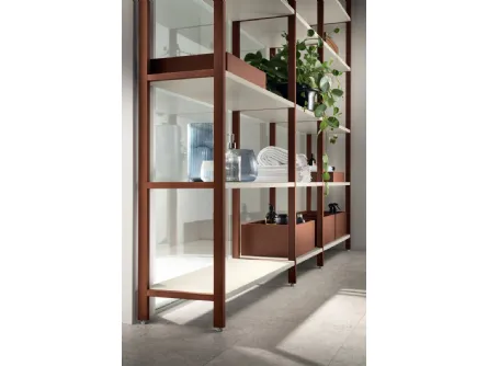 Mobile da Bagno Formalia Sistema Parete Status Ruggine  di Scavolini Bathrooms