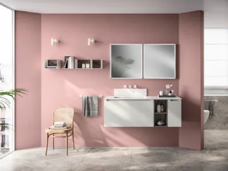 Mobile da Bagno Idro Laccato Opaco Grigio Airone di Scavolini Bathrooms