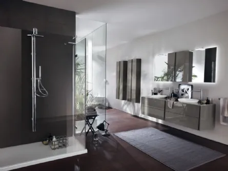 Mobile da Bagno Lagu Laccato Lucido Grigio Titanio di Scavolini Bathrooms