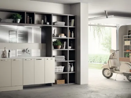 Mobile da Bagno Laundry Space Aquo Decorativo Grigio Gabbiano di Scavolini Bathrooms