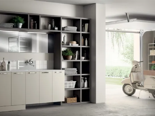 Mobile da Bagno Laundry Space in decorativo Grigio Gabbiano di Scavolini Bathrooms