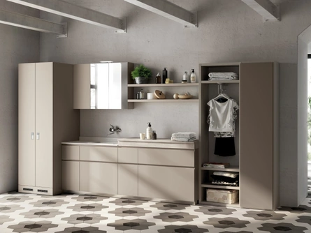 Mobile da Bagno Laundry Space Rivo in decorativo Juta di Scavolini Bathrooms