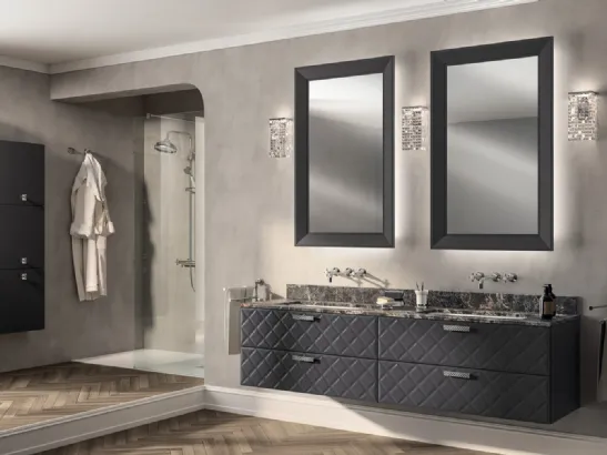 Mobile da Bagno Magnifica Glamour Laccato Opaco Grigio Ferro di Scavolini Bathrooms