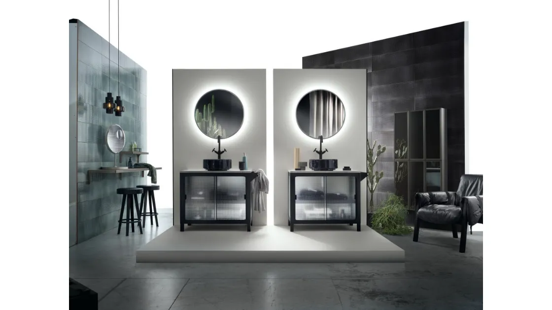 Mobile da Bagno Mistfits Bathroom Metallo e Vetro di Scavolini Bathrooms