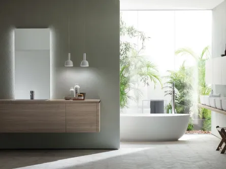 Mobile da Bagno Qi in decorativo Olmo Hono di Scavolini Bathrooms