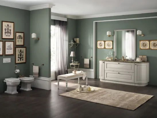 Mobile da Bagno Baltimora Laccato Opaco Grigio Chiaro di Scavolini Bathrooms