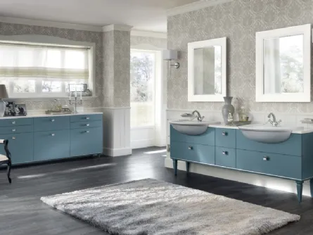 Mobile da Bagno Magnifica Laccato Opaco Verde Ottanio di Scavolini Bathrooms