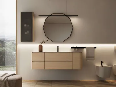 Mobile da Bagno Seventy|Form 02 in frassino sbiancato di Ideagroup