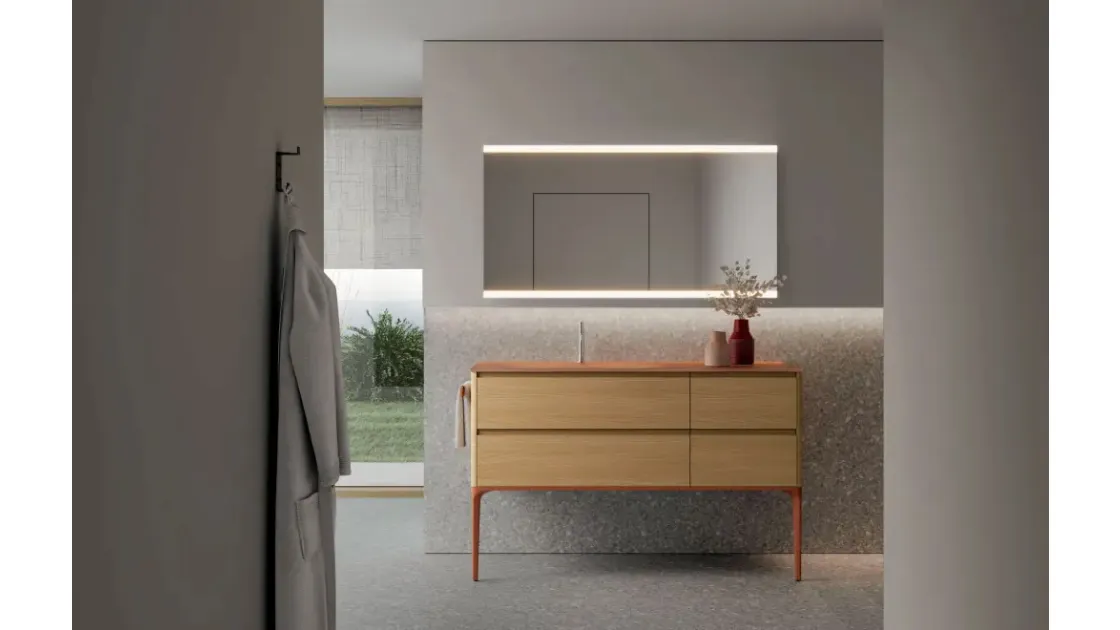 Mobile da Bagno Seventy|Form 12 in frassino naturale di Ideagroup