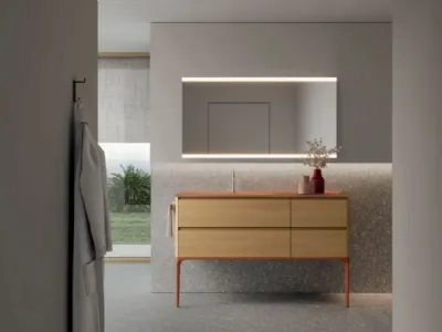 Mobile da Bagno Seventy|Form 12 in frassino naturale di Ideagroup