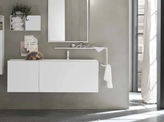 Mobile da Bagno in laccato Bianco opaco Start Line 10 di Ardeco