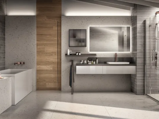 Mobile da Bagno Tratto Laccato Lucido Bianco Prestige di Scavolini Bathrooms