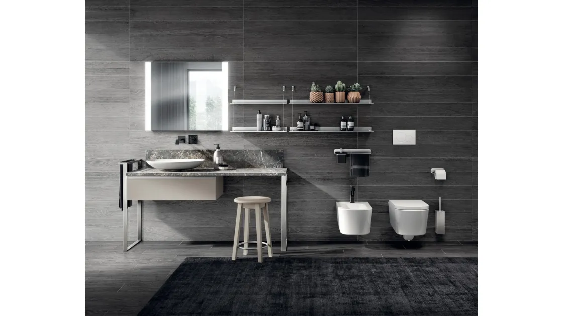 Mobile da Bagno Tratto Laccato Opaco Visone di Scavolini Bathrooms