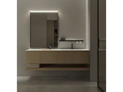 Mobile da Bagno sospeso in rovere ViaCondotti 03 di Ideagroup