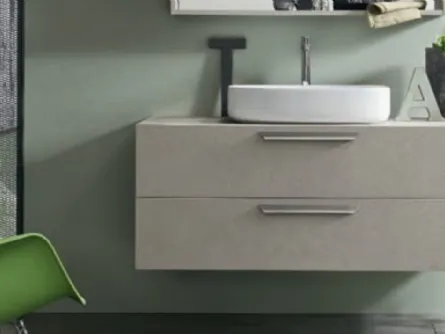 Mobile da Bagno sospeso in melaminico Malta Grigio Wind 53 di Ardeco