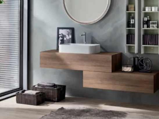 Mobile da Bagno sospeso in melaminico Wind 50 di Ardeco