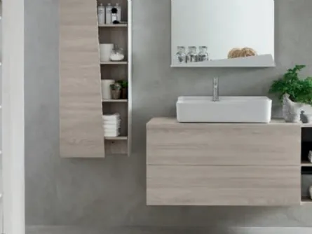 Mobile da Bagno sospeso in melaminico Wind 52 di Ardeco