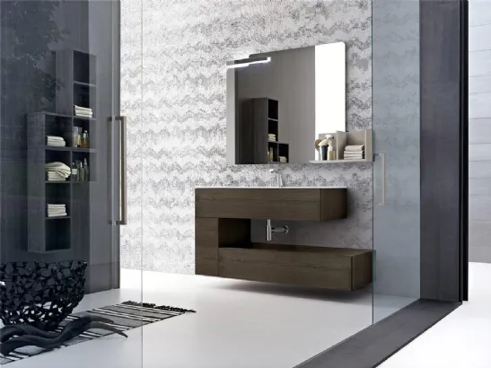 Mobile da Bagno sospeso in melaminico Wind 54 di Ardeco