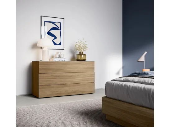 Comò Slim in nobilitato finitura effetto legno di Dielle Modus