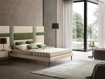 Letto in tessuto con testiera Ground di Le Comfort