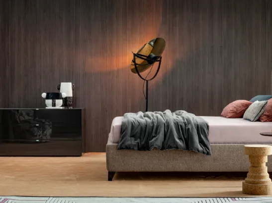 Letto in tessuto con testiera Max Alto di Twils