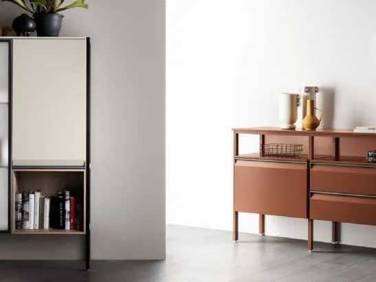 Madia Living Formalia in Laccato opaco Ruggine di Scavolini