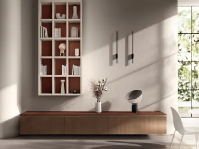 Parete Attrezzata Living Mira 02 in decorativo Cottage di Scavolini