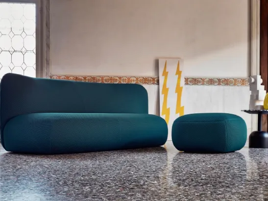 Divano lineare Botera Sofa in tessuto imbottito di Miniforms