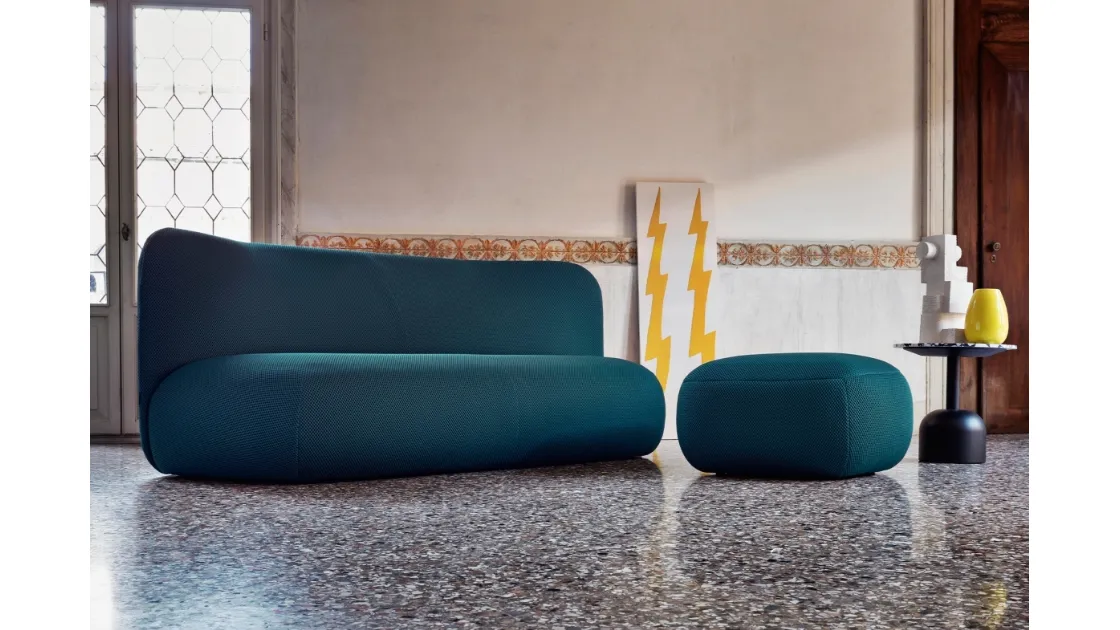 Divano lineare Botera Sofa in tessuto imbottito di Miniforms