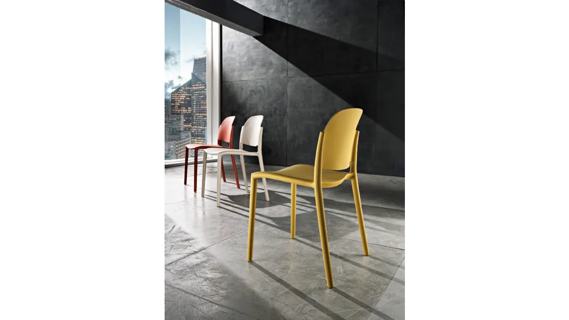 Sedia dal design innovativo Alma in polipropilene di MaxHome