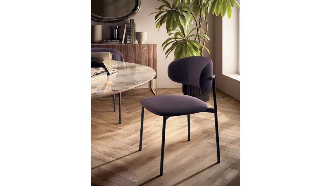 Sedia in nappa Cleo de Di Lazzaro