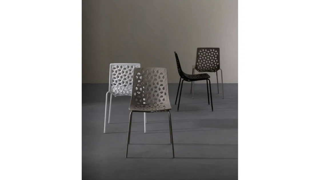 Sedia fissa in plastica Tess di Sedie Brianza